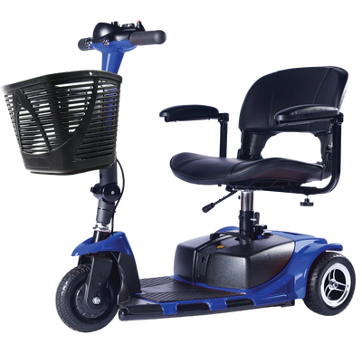Zip'r Roo 3 Wheel Travel Mobility Scooter Blue Open Box