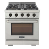 Kucht KFX300 30" Professional Gas Range with 4 Sealed Burners and Convection Oven with NG & LP Options New