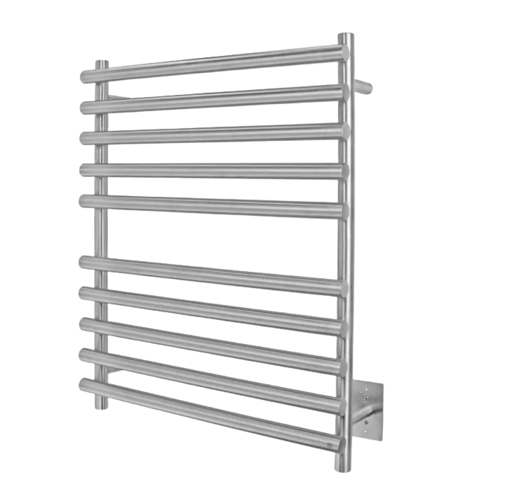 WarmlyYours TWS7-ROM10BH Rome Hardwired 10 Bar Towel Warmer in Brushed Steel New
