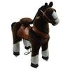 PonyCycle Vroom Rider U Series U421 Ride-on Dark Brown with White Hoof Large New