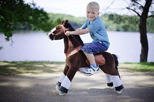 PonyCycle Vroom Rider U Series U421 Ride-on Dark Brown with White Hoof Large New