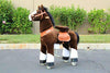 PonyCycle Vroom Rider U Series U321 Ride-on Dark Brown with White Hoof Small New