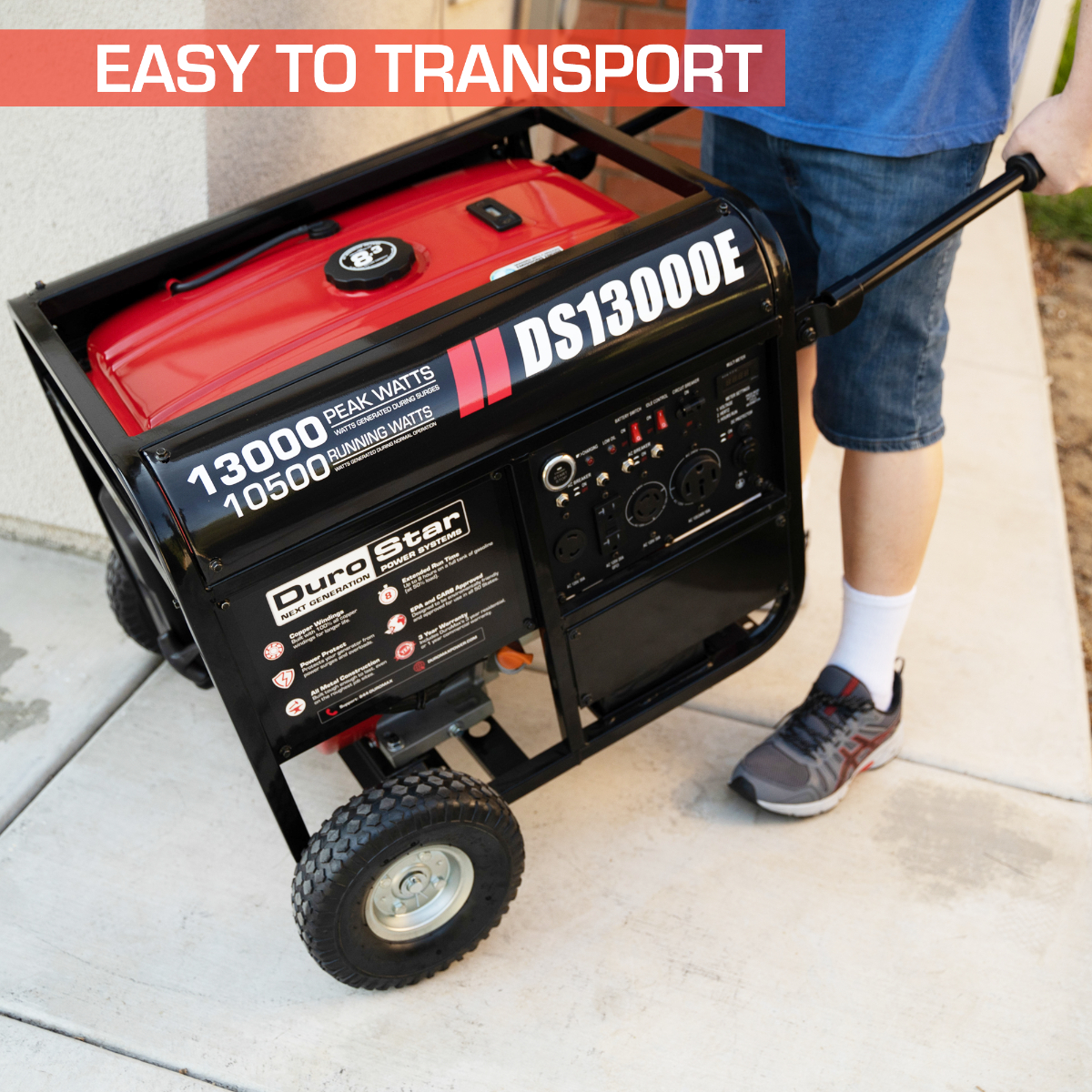 DuroMax / DuroStar DS13000E 10500W/13000W Electric Start Gas Generator New (Red Version of XP13000E)