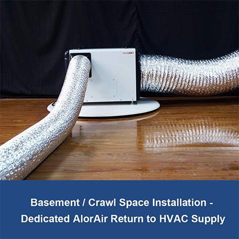 AlorAir Duct-able Version-HDi90 Sentinel Basement/Crawlspace Dehumidifier 90 Pints with Condensate Pump Automatic Defrosting New