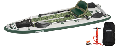 Sea Eagle FS126K_FR FishSUP Inflatable Fishing SUP Swivel Seat Fishing Rig Package New