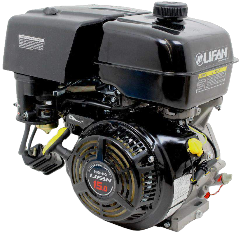 Lifan LF190F-BDQC 15 HP 420cc 4-Stroke OHV Gas Engine with Electric Start, 18 Amp Open Box (Never Used)