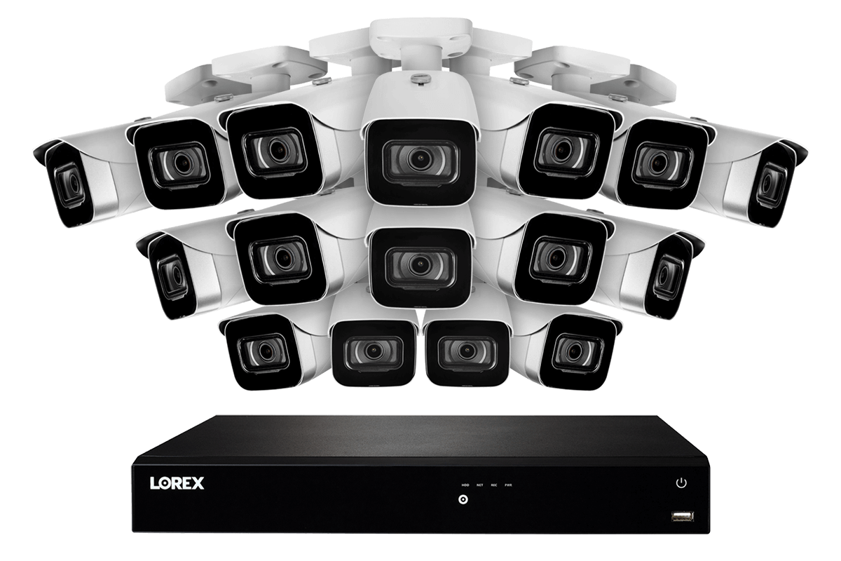 Lorex N4K3-1616WB 16-Channel Fusion NVR System with Sixteen 4K (8MP) IP Cameras Security Surveillance System New