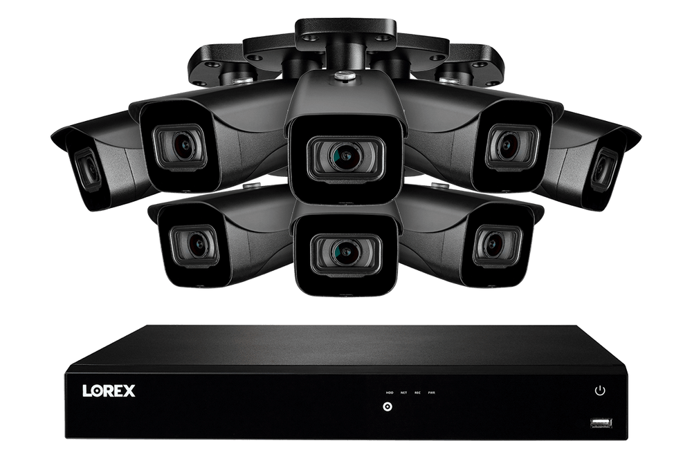 Lorex N4K3-168BB 16-Channel Fusion NVR System with Eight 4K (8MP) IP Cameras Security Surveillance System New