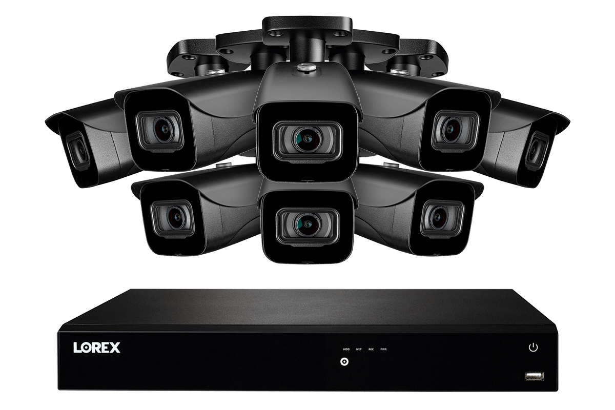 Lorex N4K3-168BB 16-Channel Fusion NVR System with Eight 4K (8MP) IP Cameras Security Surveillance System New