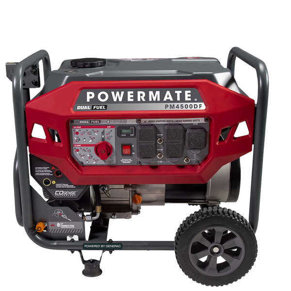 Generac/Powermate PM4500DF 3600W/4500W Recoil Start Dual Fuel Portable ...