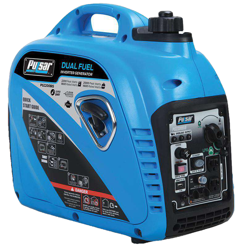 Pulsar PG2200BiS 2200W/1600W Portable Parallel Ready Dual Fuel Inverter Generator New