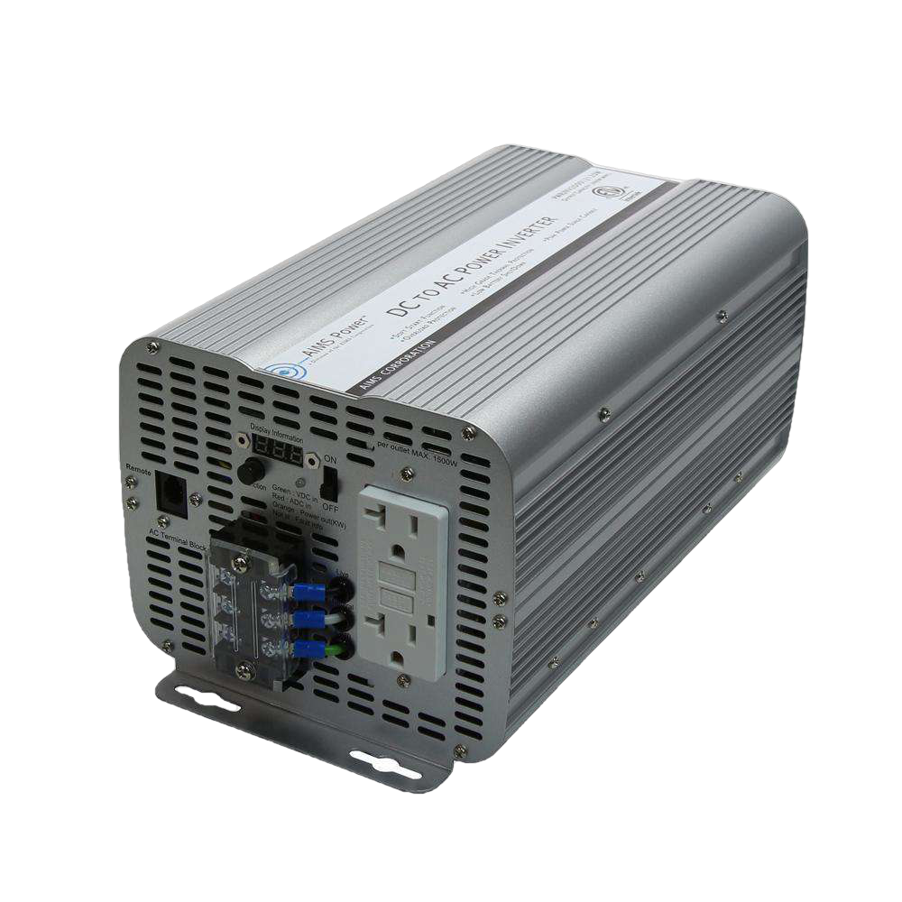Aims Power PWRINV200012120W 2000 Watt Power Inverter GFCI ETL Listed Conforms to UL458 Standards New
