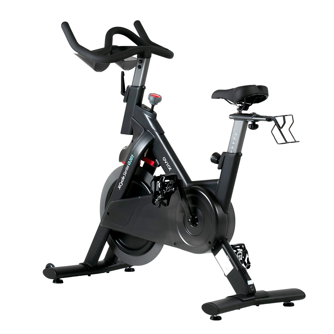 OVICX OS-EBIKE-Q201 Stationary Exercise Bike With Bluetooth Connectivity New