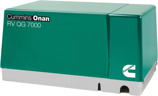 Cummins Onan QG 7000 7kW EFI RV Generator 7HGJAA-97 RV Gas Single Phase 120 Volt Air Cooled 30A & 30A Breaker New