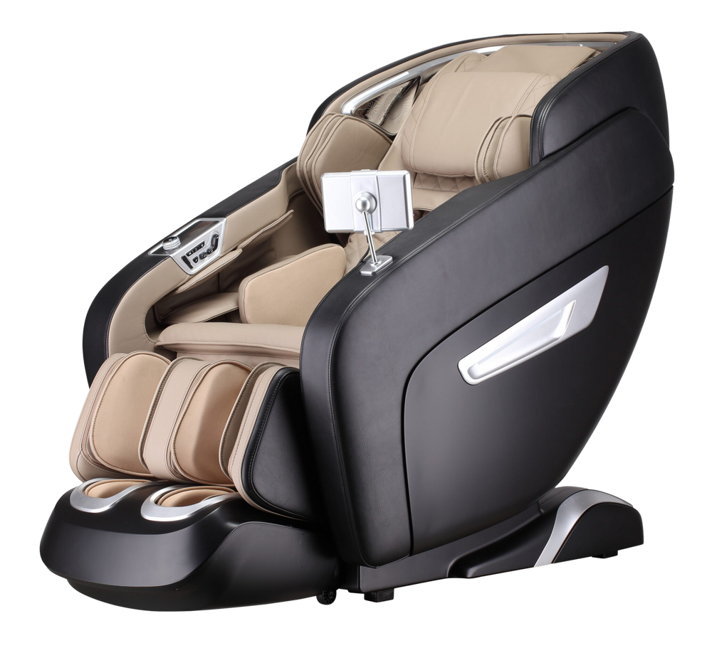 Lifesmart 2-Toned 4D Ultimate Massage Chair with Bluetooth Speakers Black and Tan New