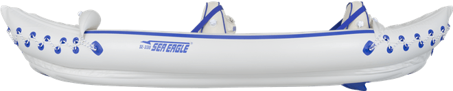 Sea Eagle 330 Inflatable Portable Sport Kayak Canoe 2 Person Pro Package With Paddles White Blue New