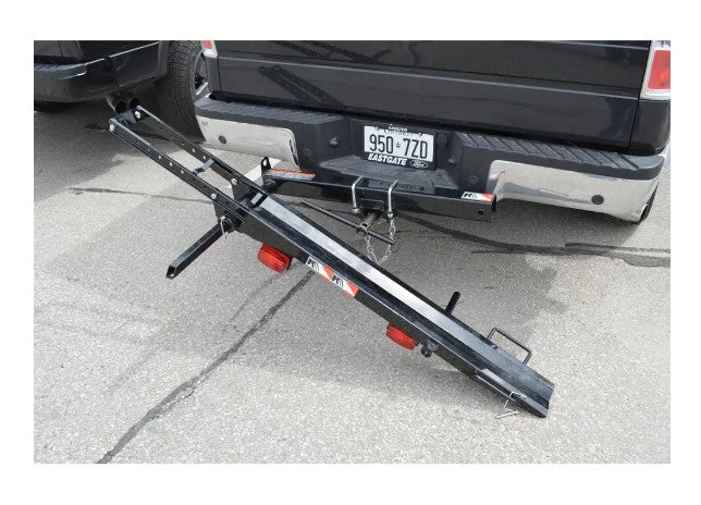 DK2 TMC201 400 lb. Capacity Hitch Mounted Motorcycle Carrier with Adjustable Front Wheel Channel New