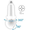 Amaryllo Zeus Biometric Auto Tracking Light Bulb Indoor Security Camera Comes With 1 Year of 24/7 Recording Service Plan  White New