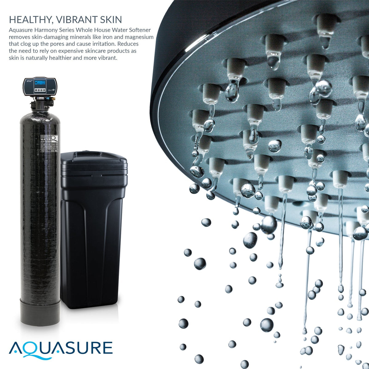 Aquasure AS-HS32FM Harmony Series 32,000 Grain Water Softener with Fine Mesh Resin for Iron Removal New