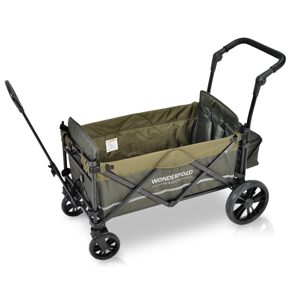 wonderfold wagon outdoor x2 push + pull double stroller wagon WonderFold Baby X2 Push/Pull 2-Passenger Double Stroller Wagon Green New