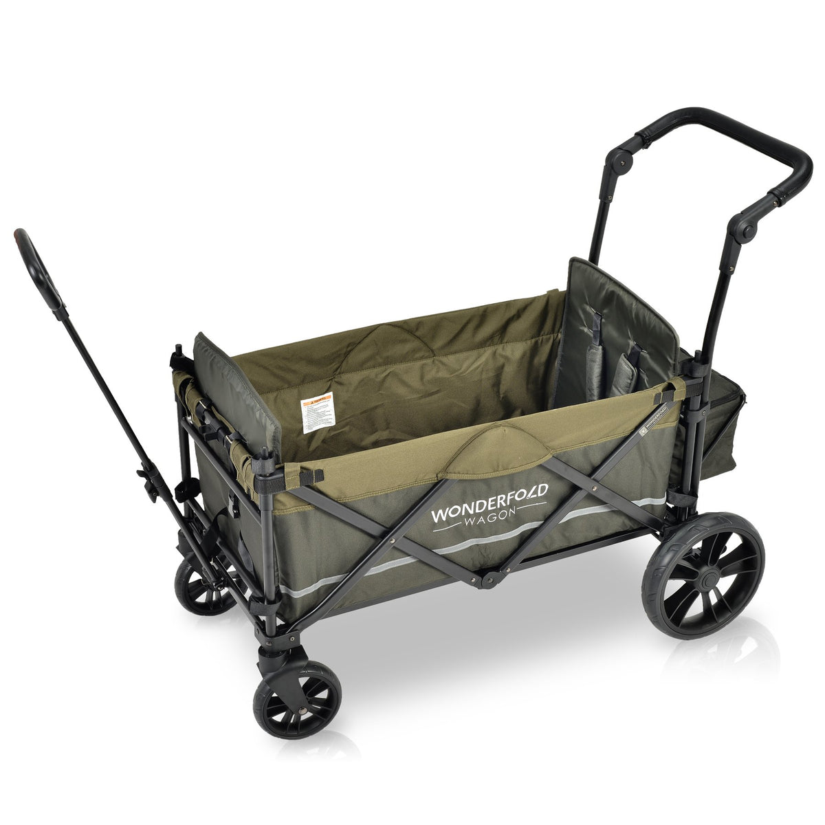 WonderFold Baby X2 Push/Pull 2-Passenger Double Stroller Wagon Green New