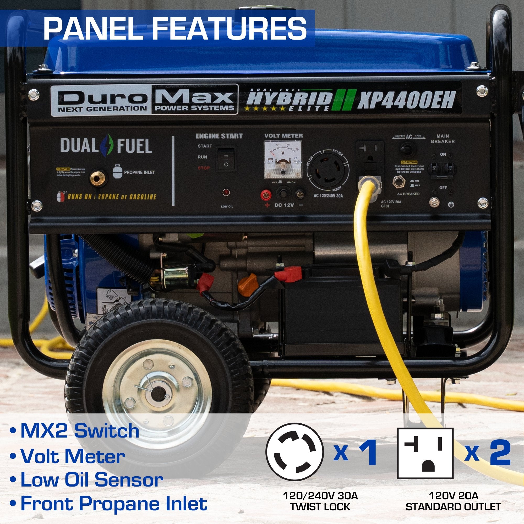 DuroMax XP4400EH 3500W/4400W Dual Fuel Electric Start Generator New
