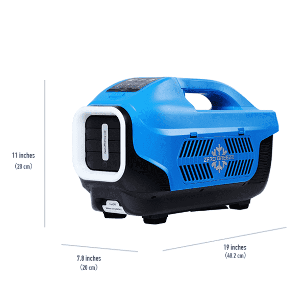 Zero Breeze Z19-B 1100 BTU 50 Sq. Ft. Small Area Camping Portable Air Conditioner w/ Power Bank Battery New