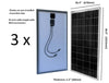 WindyNation SOK-300WPI-15 Complete 300 Watt Solar Panel Kit with 1500W VertaMax Power Inverter for 12 Volt Battery Systems New