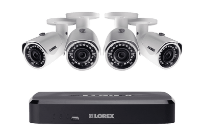 Lorex LN10802-84W 4 Camera 8 Channel NVR 2K IP Indoor/Outdoor Surveillance Security System New