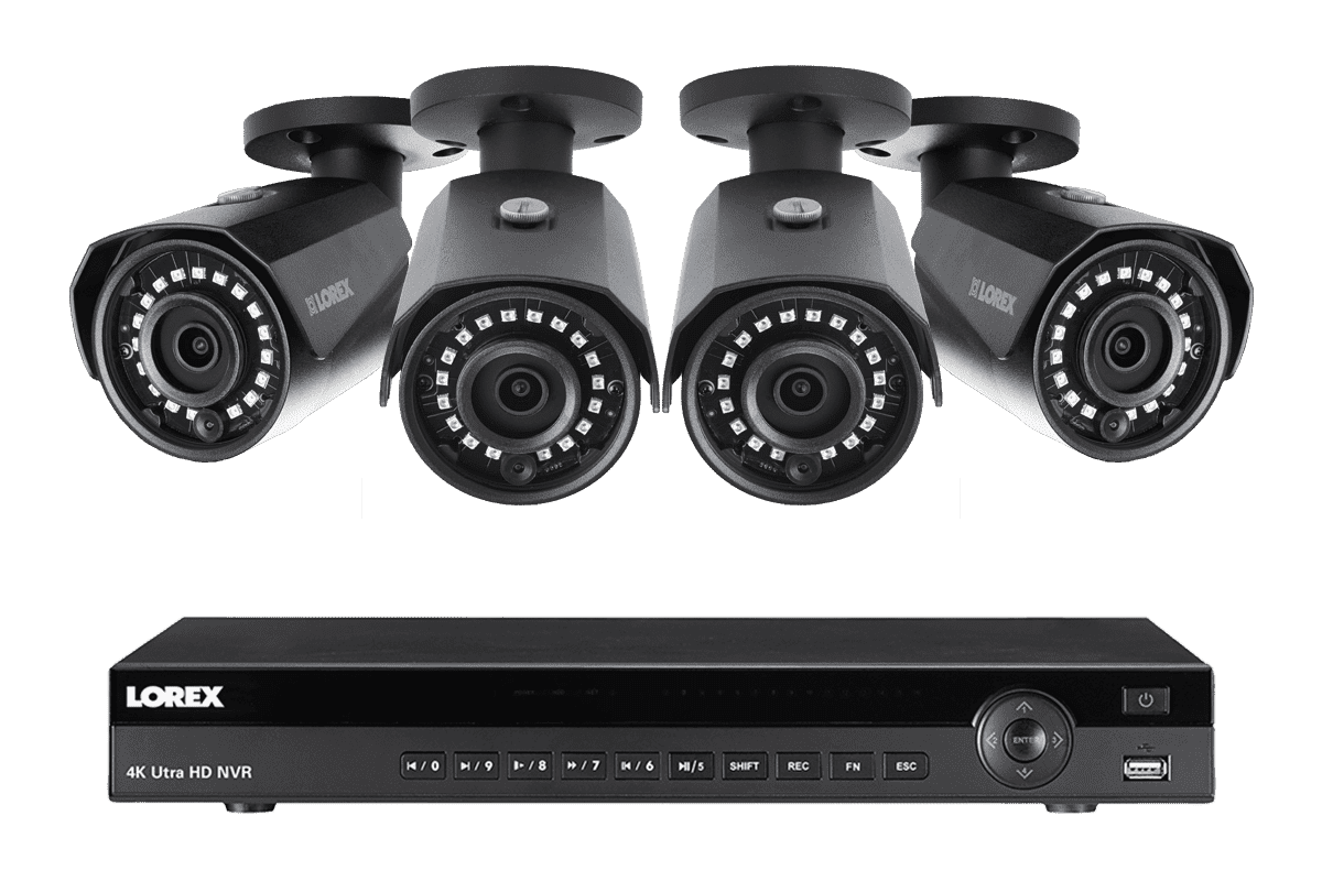 Lorex HDIP84W 4 MP Outdoor 4 Camera 8 Channel 2K Surveillance Security System New