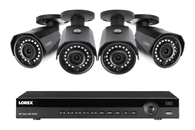 Lorex HDIP84W 4 MP Outdoor 4 Camera 8 Channel 2K Surveillance Security System New