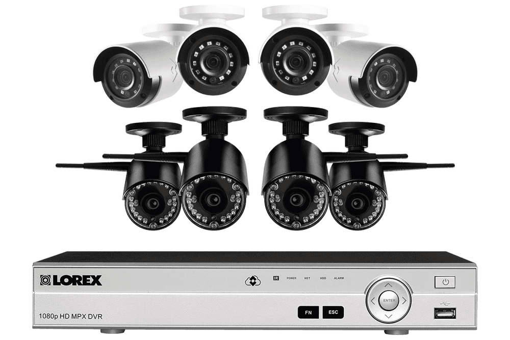 Lorex LW84W HD 8 Camera 8 Channel DVR Indoor/Outdoor Surveillance Security System New