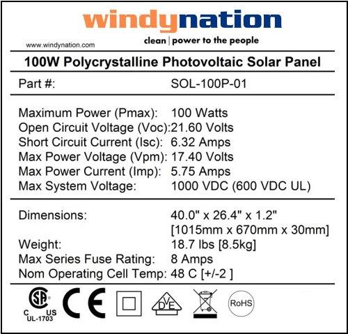 WindyNation SOK-300WP-P30L 300 Watt Solar Panel Kit With LCD Charge Controller New