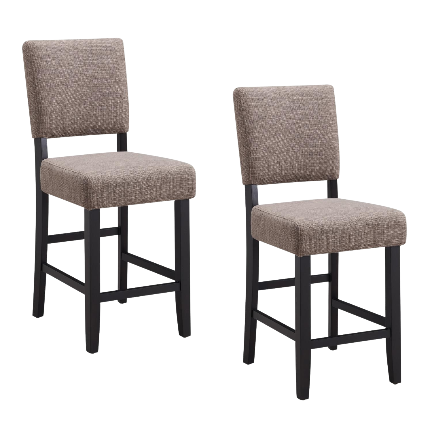 Leick Home 10086-BLKGL Counter Stool in Black and Gray Set of 2 New
