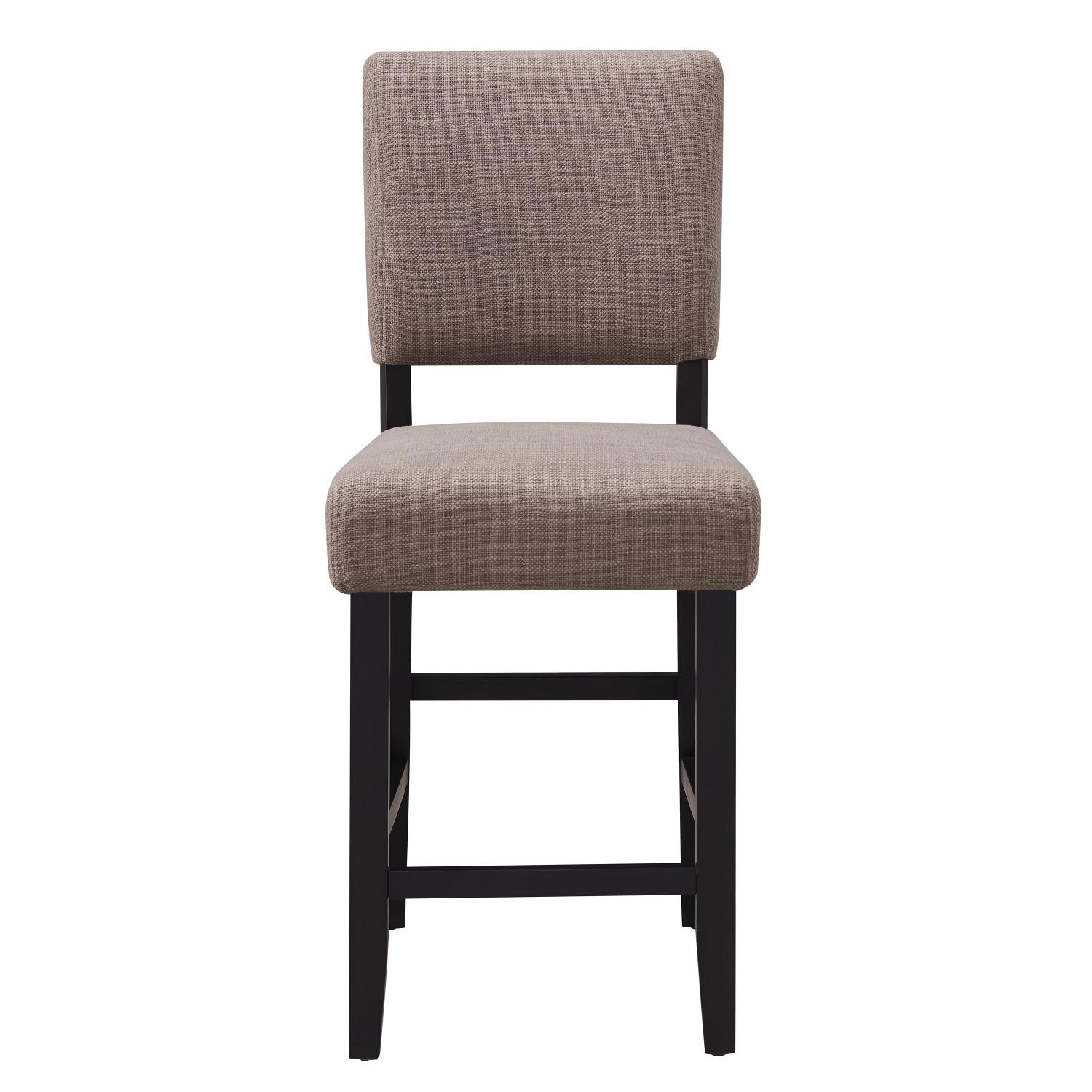 Leick Home 10086-BLKGL Counter Stool in Black and Gray Set of 2 New