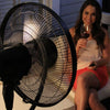CoolZone CZ500 280 CFM Ultrasonic Oscillating Dry Misting Fan with Bluetooth Technology Black New