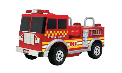 Kalee BTU078 Fire Truck 12V Ride On Toy With PA System Lights and Sounds Red New