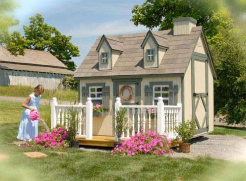 Little Cottage Company 8 ft. x 12 ft. Cape Cod Wood Playhouse DIY Kit New
