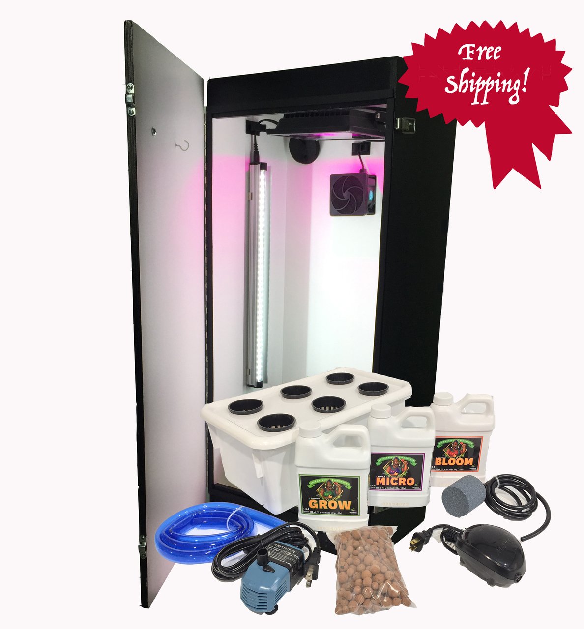 Dealzer Cash Crop 8.0 6 Plant LED Hydroponics Grow Box New