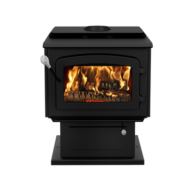 Drolet Escape 1800 EPA Certified 2,100 Sq. Ft. Wood Stove On Pedestal With Black Door New