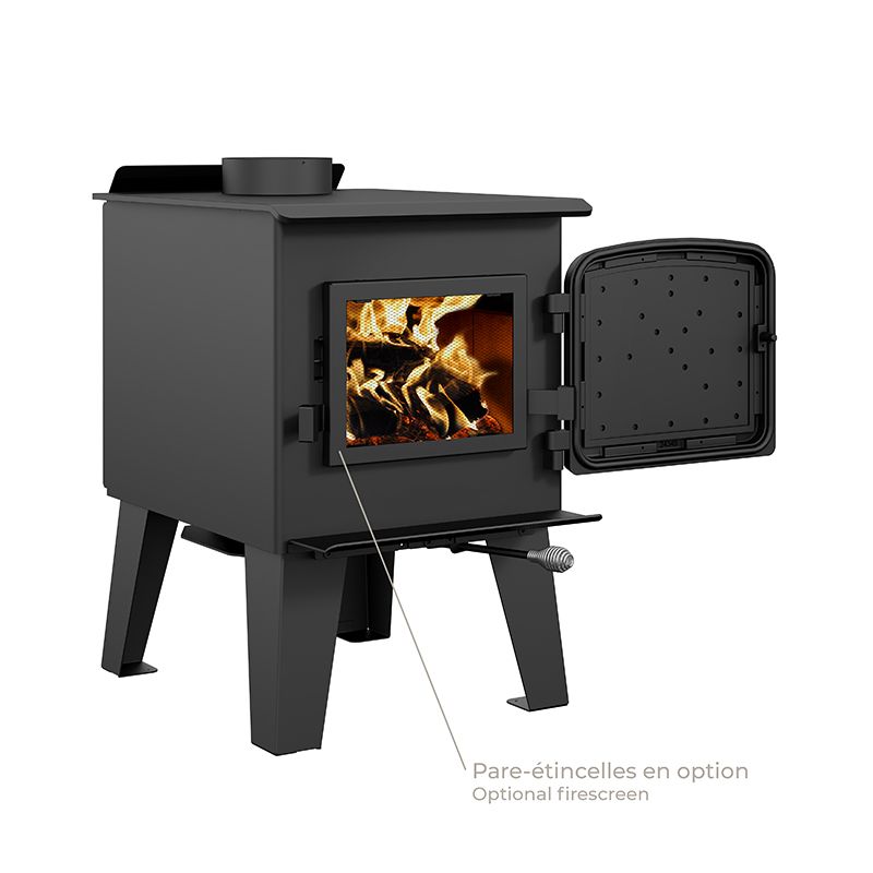 Drolet Fox EPA Certified 1,200 Sq. Ft. Free Standing Wood Stove New –  FactoryPure