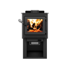 Drolet Deco Nano 1,200 Sq. Ft. Wood Stove On Pedestal with Log Storage New