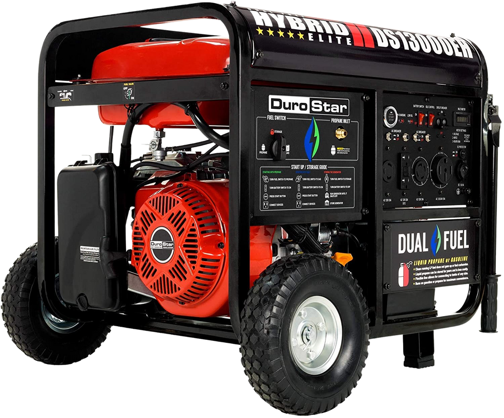 DuroMax / DuroStar DS13000EH 10500W/13000W Electric Start Dual Fuel Generator New (Red Version of XP13000EH)
