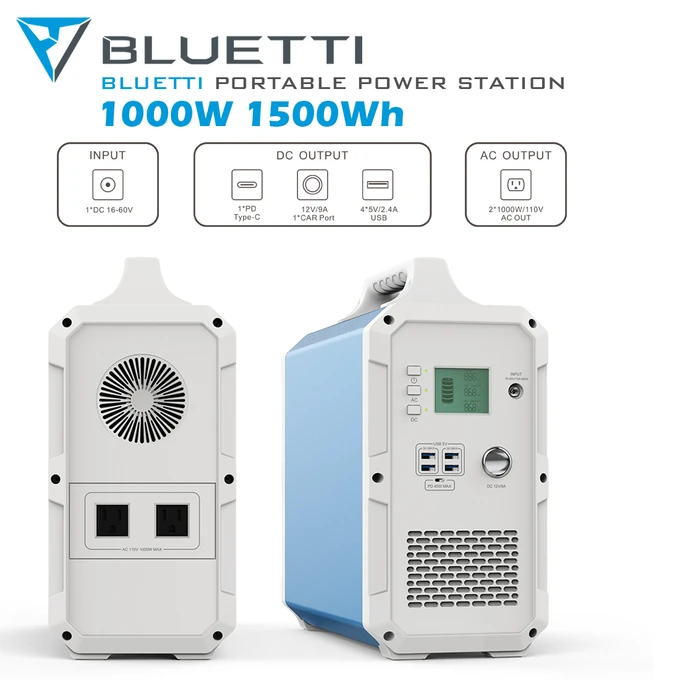 Bluetti EB150 1500WH/1000W Portable Power Station Solar Generator New