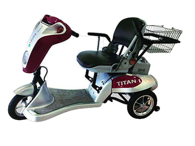 Tzora Titan 3 Wheel Heavy Duty Folding Mobility Scooter Red New