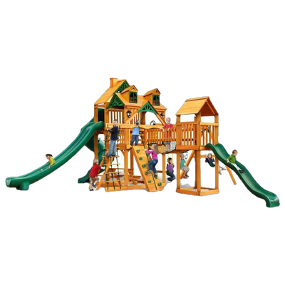 Gorilla Playsets 01-0078-AP Malibu Treasure Trove II Swing Set and Residential Wood Playset New
