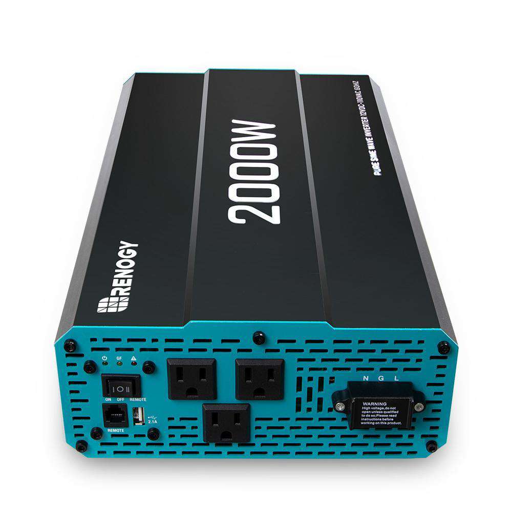 Renogy RNG-INVT-2000-12V-P2 2000W 12V Pure Sine Wave Inverter New