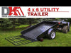 DK2 MMT4X6OG 1295 lbs. Capacity 4 ft. x 6 ft. Open Rail Galvanized Steel Flatbed Trailer New
