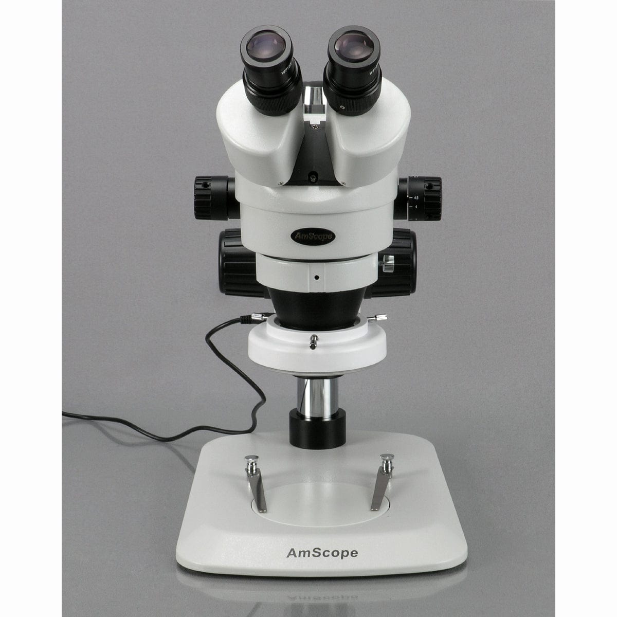 Amscope SM-1BN-64S 7X - 45X Inspection Dissecting Pillar Stand Zoom Stereo Microscope with 64 LED Light New