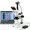 Amscope SM-1TS-144A Trinocular Inspection Zoom Stereo Microscope with 144 LED 4 Zone Light New